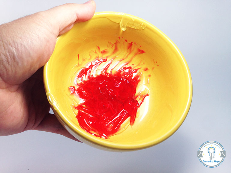 Mezcla roja - Cómo hacer sangre falsa