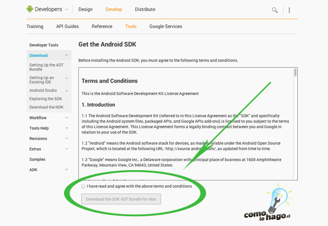 Términos y condiciones Android SDK