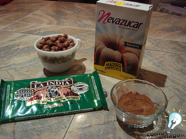 Ingredientes - Cómo hacer nutella casera