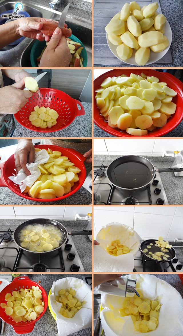 Pelando papas - Cómo hacer una tortilla española 