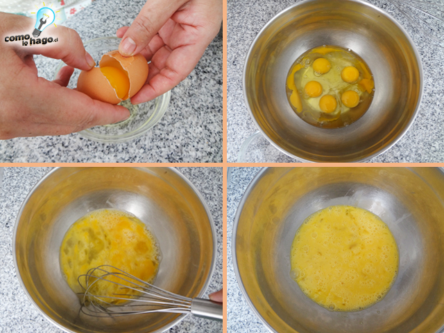 Batiendo huevos - Cómo hacer una tortilla española 